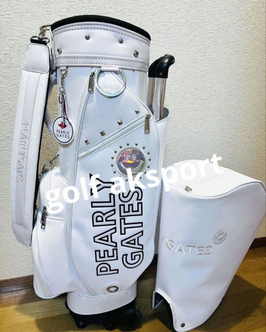 現品限●即発送対応●キャスター付き パーリゲーツキャディバッグ　ホワイト