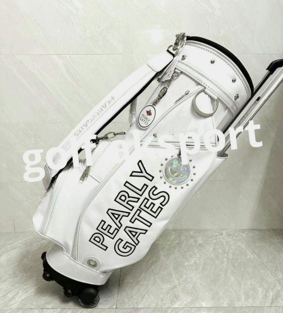 現品限●即発送対応●キャスター付き パーリゲーツキャディバッグ　ホワイト