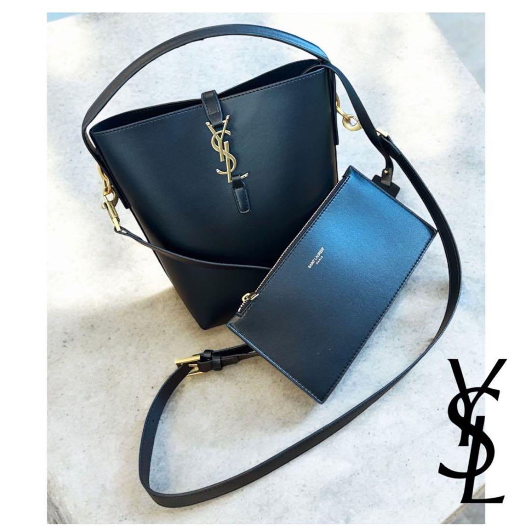 Yves Saint Laurent YSL ロゴ レザー トート バッグ