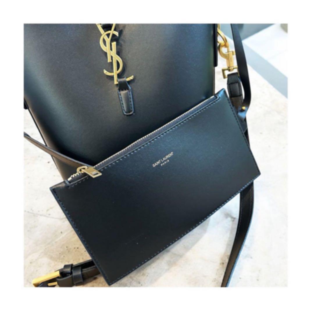 Yves Saint Laurent YSL ロゴ レザー トート バッグ