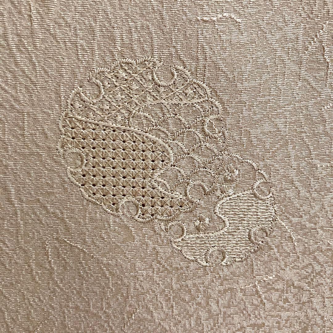 マスタード　色無地　着物　雪輪　紋なし　卒入学式　七五三　NO32 フルセット可