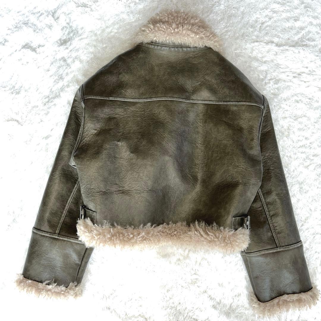 未使用級✨ MURUA ムルア フェイク ムートン ボア ジャケット ショート