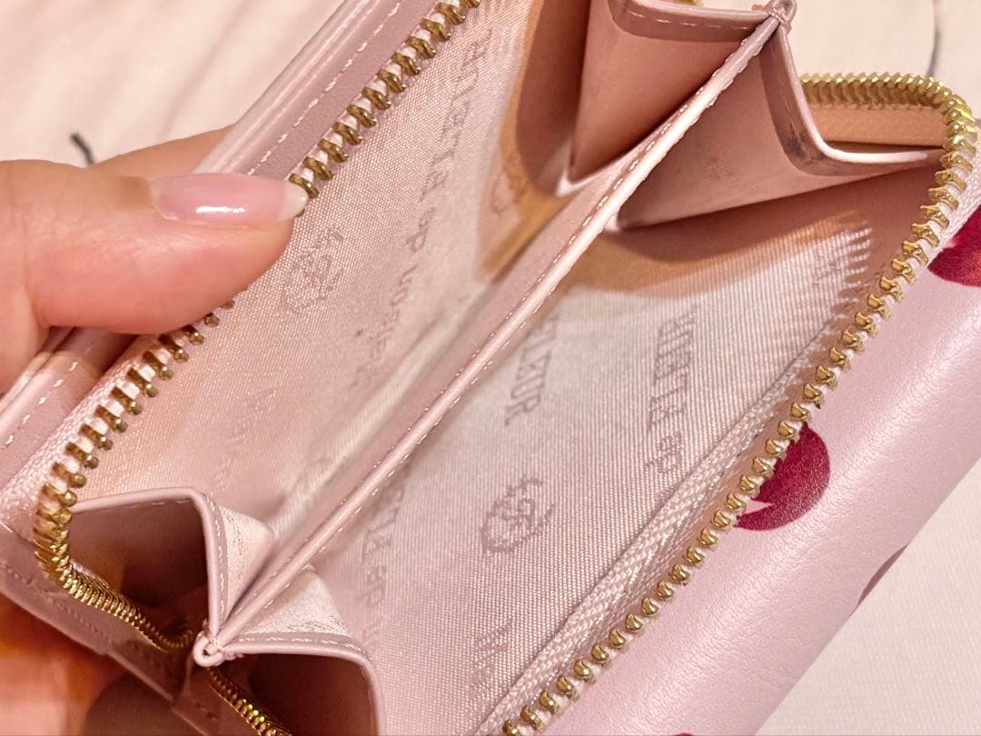 メゾンドフルール チェリー柄 ウォレット 財布 ピンク