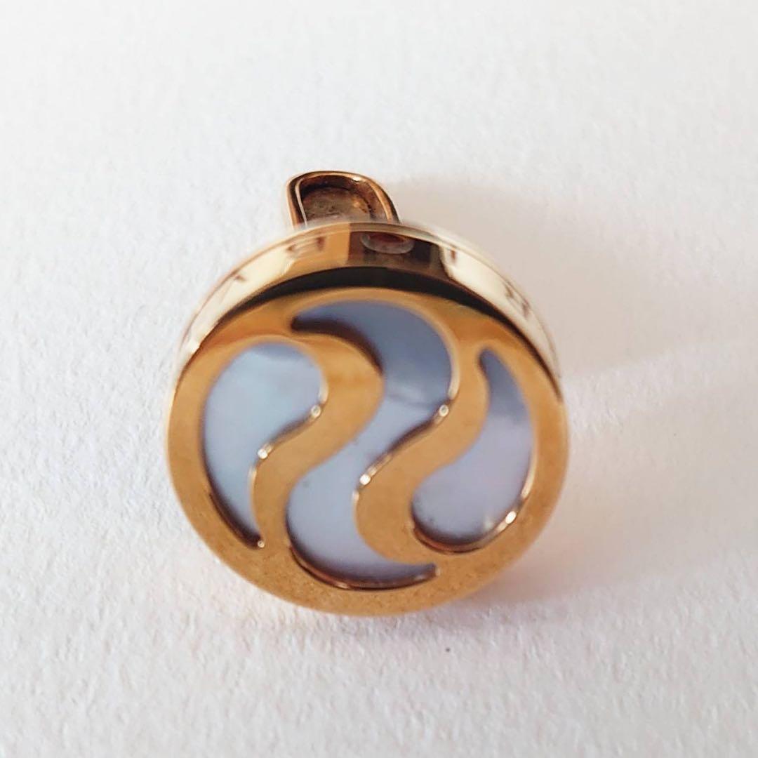 BVLGARI ブルガリ マザー オブ パール カフスリンク 18K