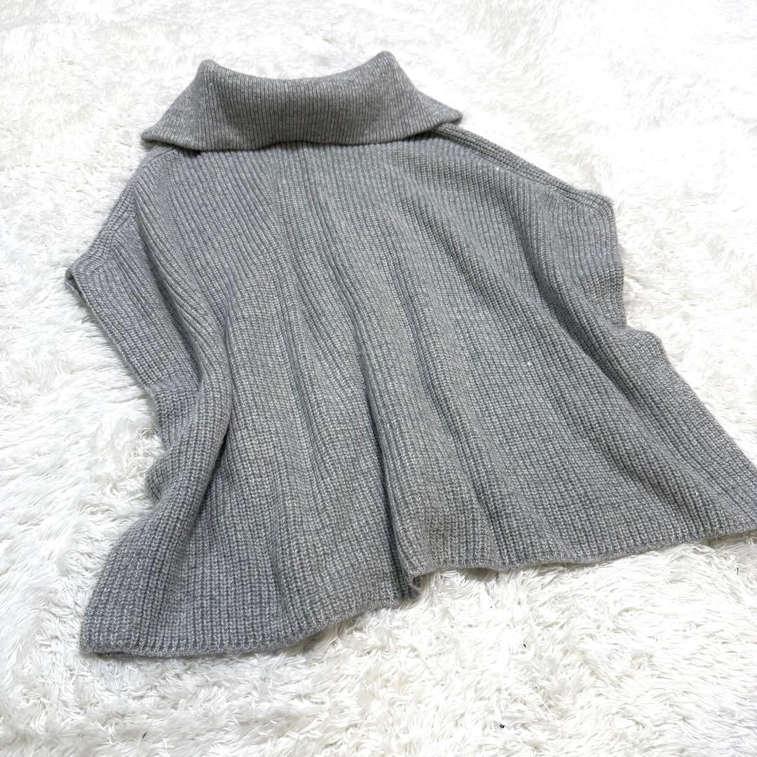 美品 MORABITO BLANC モラビト ニット カーディガン ポンチョ