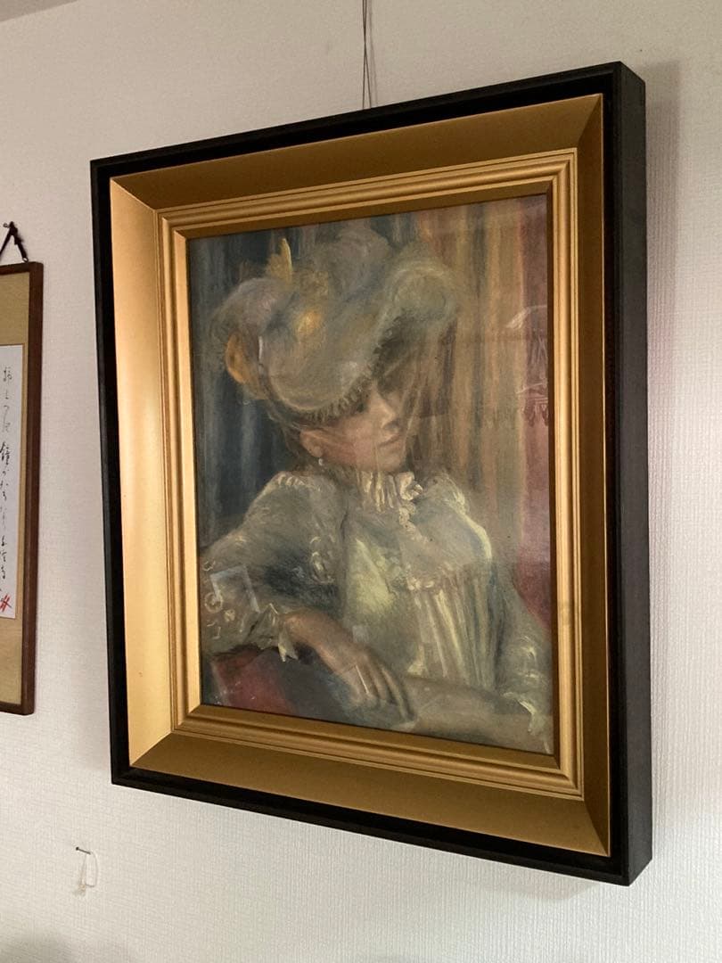 絵画/人物画/ルノアール[帽子の女] F10号/油彩(工藝画) / 名画/印象派