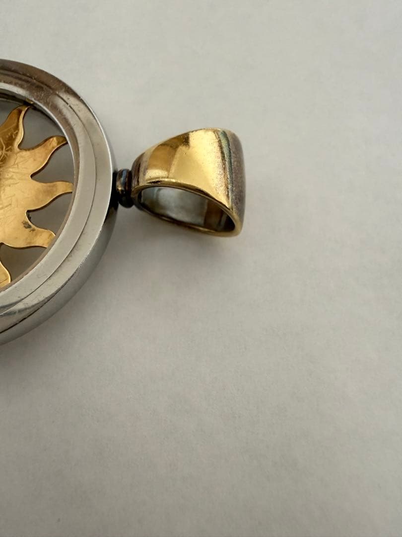 BVLGARI ブルガリペンダントトップ　トンドサン　シルバー×YG750