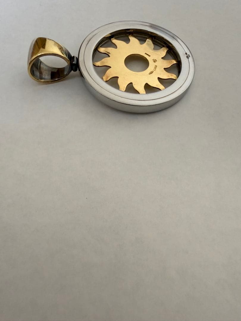 BVLGARI ブルガリペンダントトップ　トンドサン　シルバー×YG750