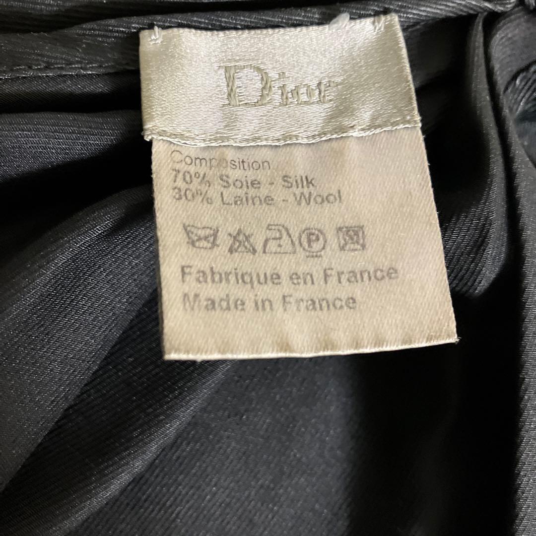 希少レア　Dior スカーフ　黒　レザー使用　08 ストール　マフラー　エディ期