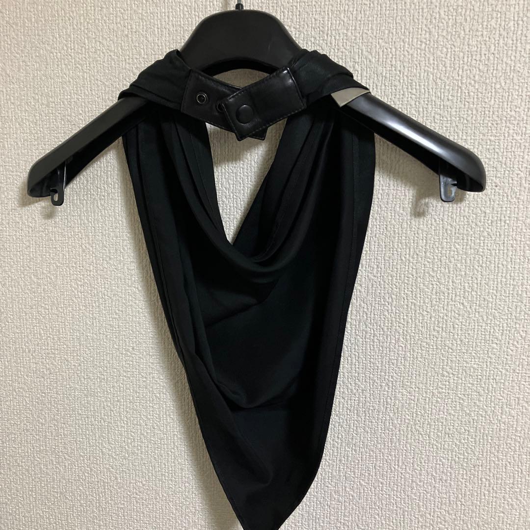 希少レア　Dior スカーフ　黒　レザー使用　08 ストール　マフラー　エディ期