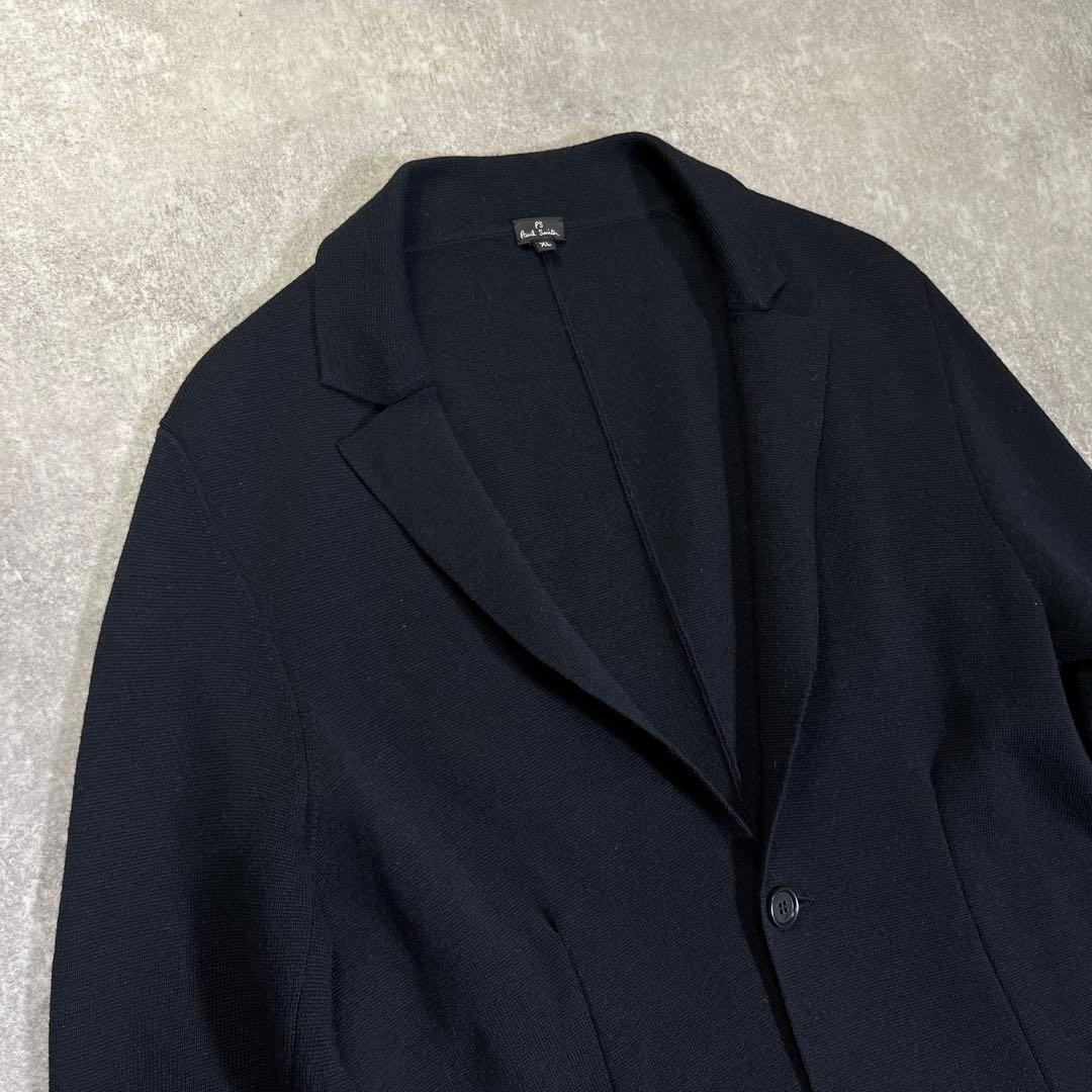 未使用級 PS Paul Smith ウールニットジャケット　XL ブラック 毛