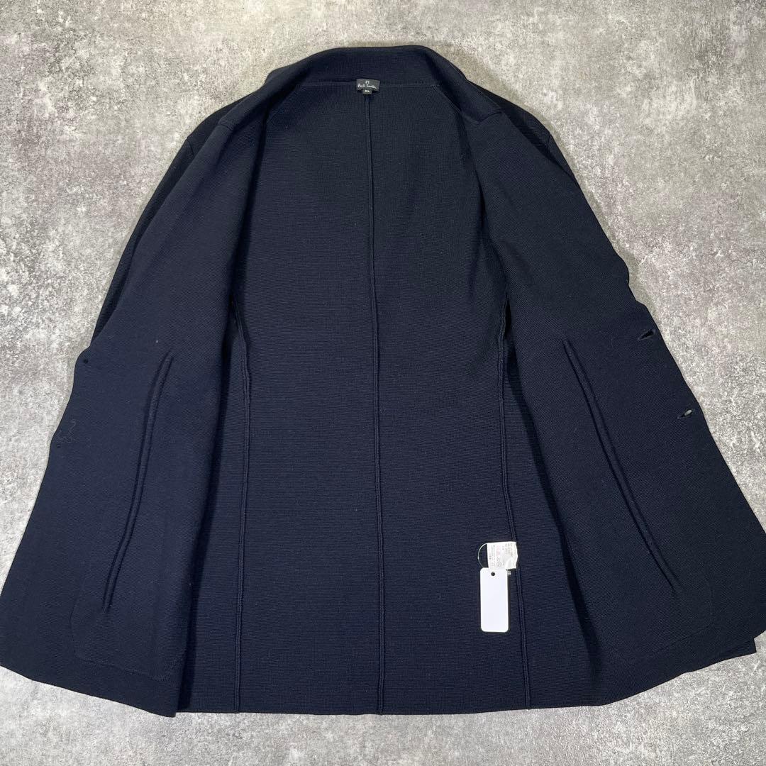 未使用級 PS Paul Smith ウールニットジャケット　XL ブラック 毛