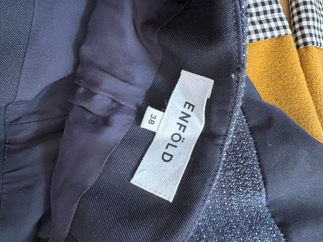 ENFOLD ジャガードクロスMIXパンツ