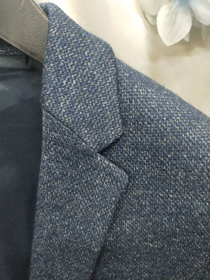 新品未使用 ザラ スーツ 上50 下40 ツィードニット ブルー スキニー