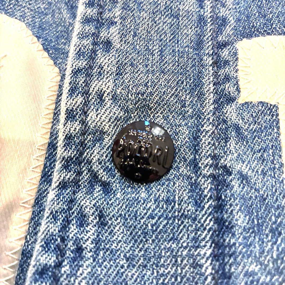 ポロラルフローレン　デニムジャケット　スタジャン　M リブ　ロゴ　ボタン