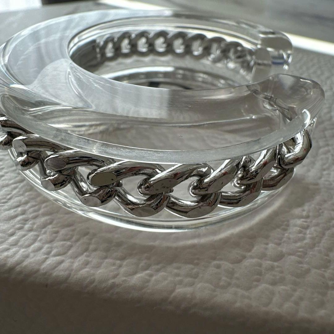 ヴィンテージ⭐︎クリスチャンディオール　チェーン　アクリル　バングル