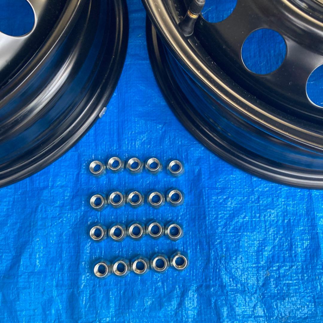 15インチ ブラックホイール 4本セット ナット付き