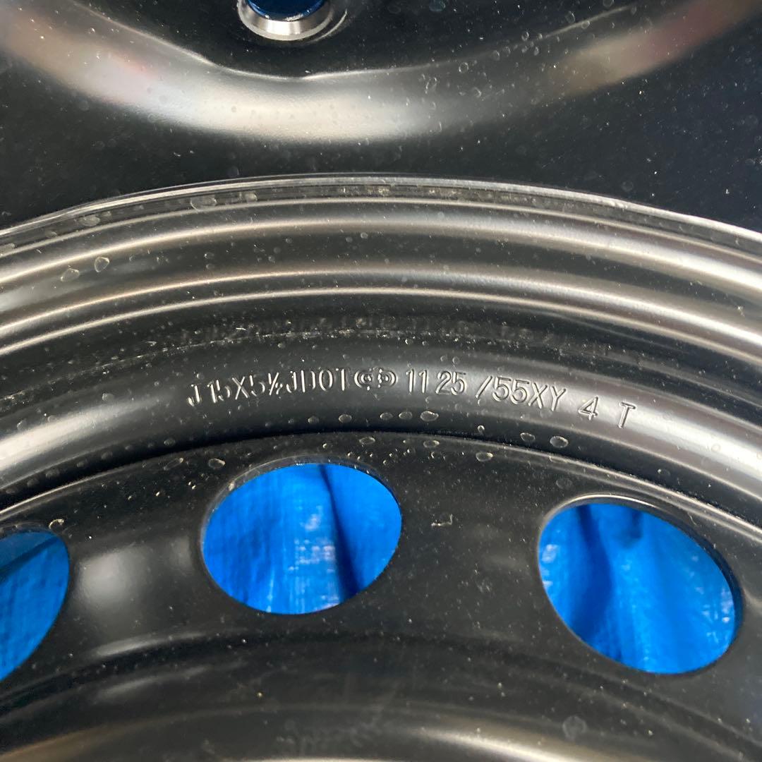 15インチ ブラックホイール 4本セット ナット付き