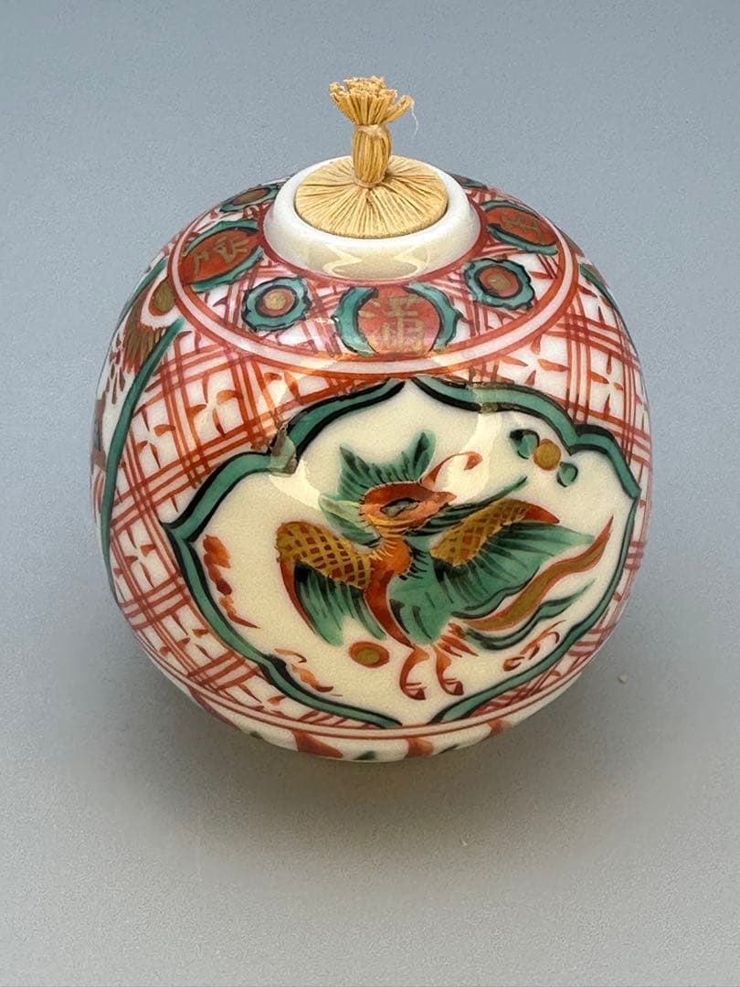 茶道具　茶箱用　三っ揃　赤絵