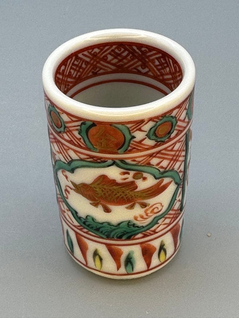 茶道具　茶箱用　三っ揃　赤絵