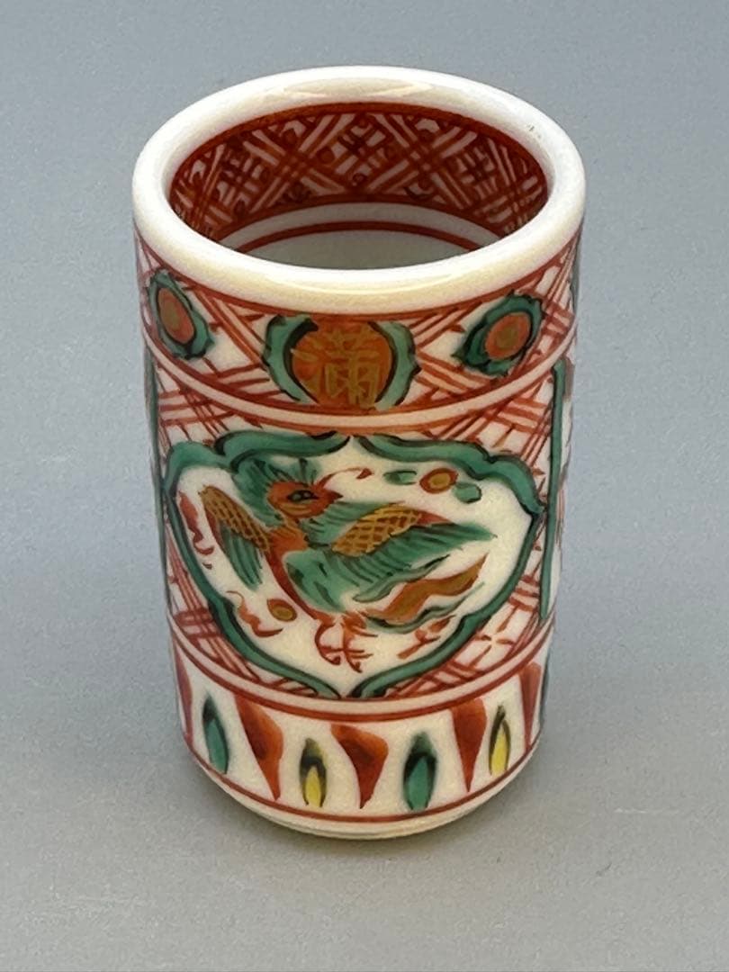 茶道具　茶箱用　三っ揃　赤絵