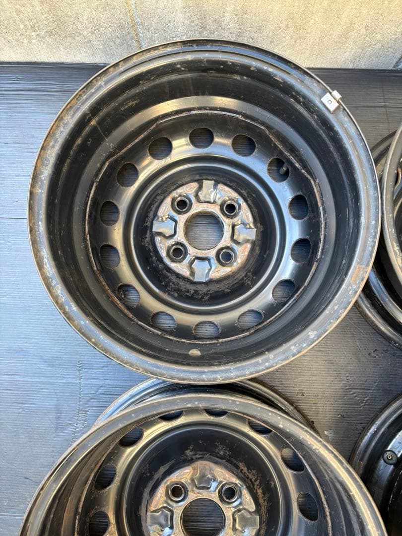 軽カスタム定番人気品‼️デミオ鉄チン 14×6J +45 ４本送料込み⛰️