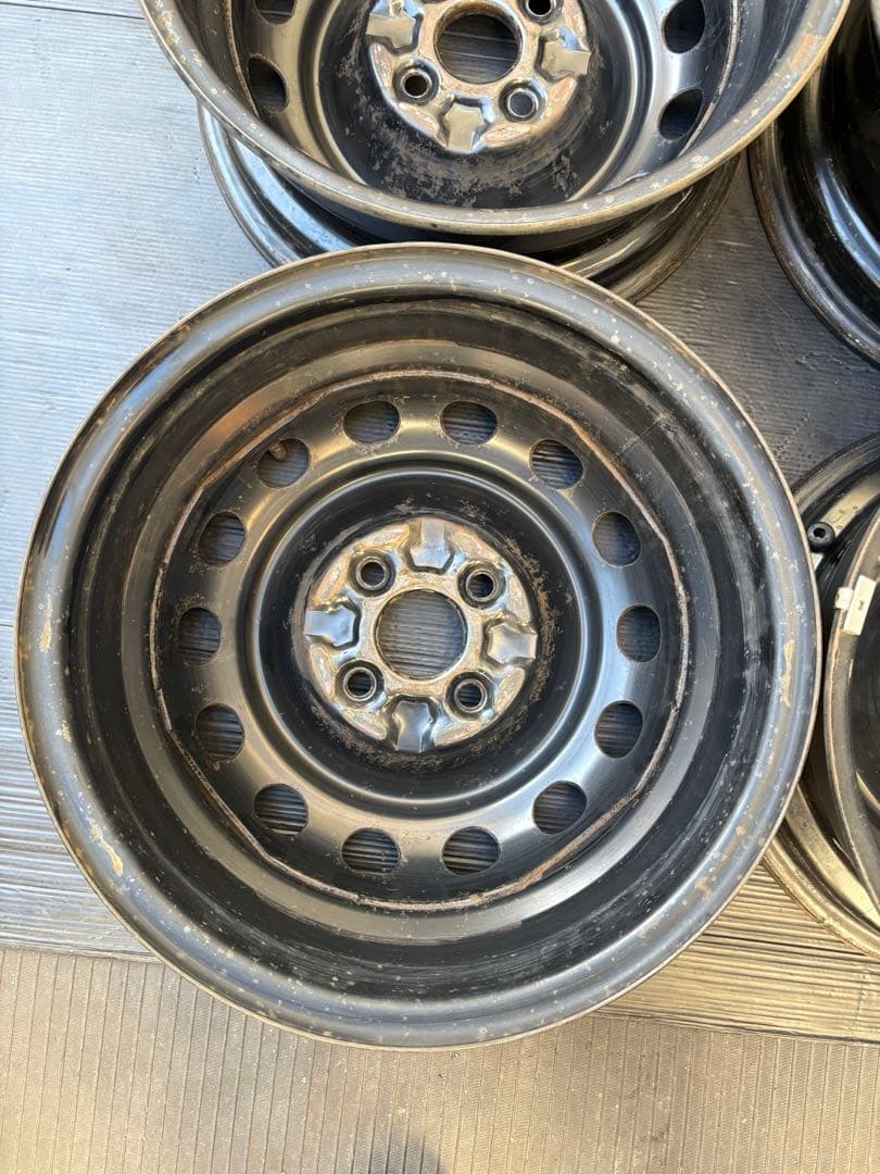 軽カスタム定番人気品‼️デミオ鉄チン 14×6J +45 ４本送料込み⛰️