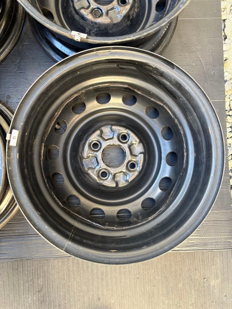 軽カスタム定番人気品‼️デミオ鉄チン 14×6J +45 ４本送料込み⛰️