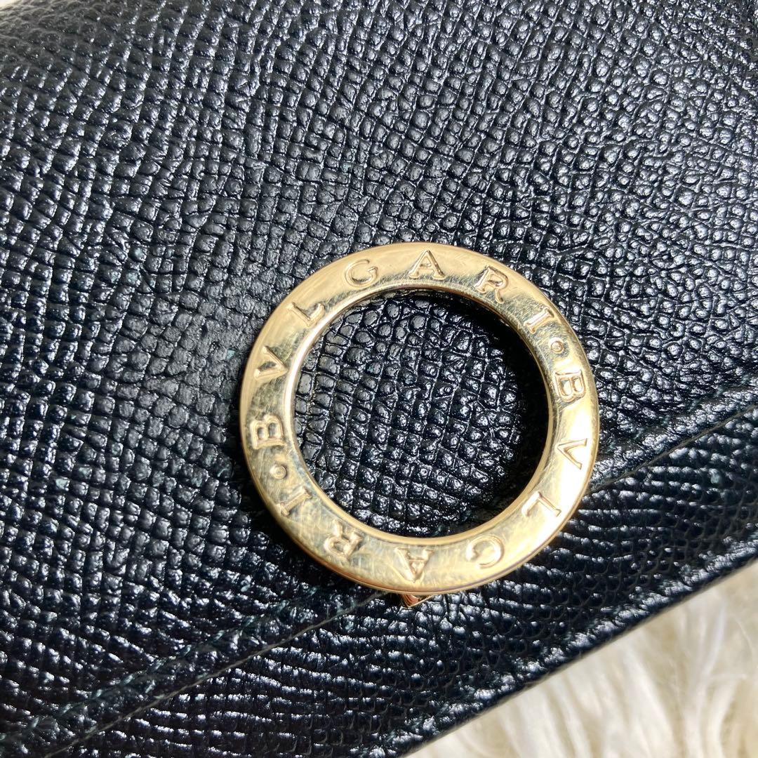 【美品】 ブルガリ 折り財布 ビーゼロワン ロゴクリップ IC内蔵