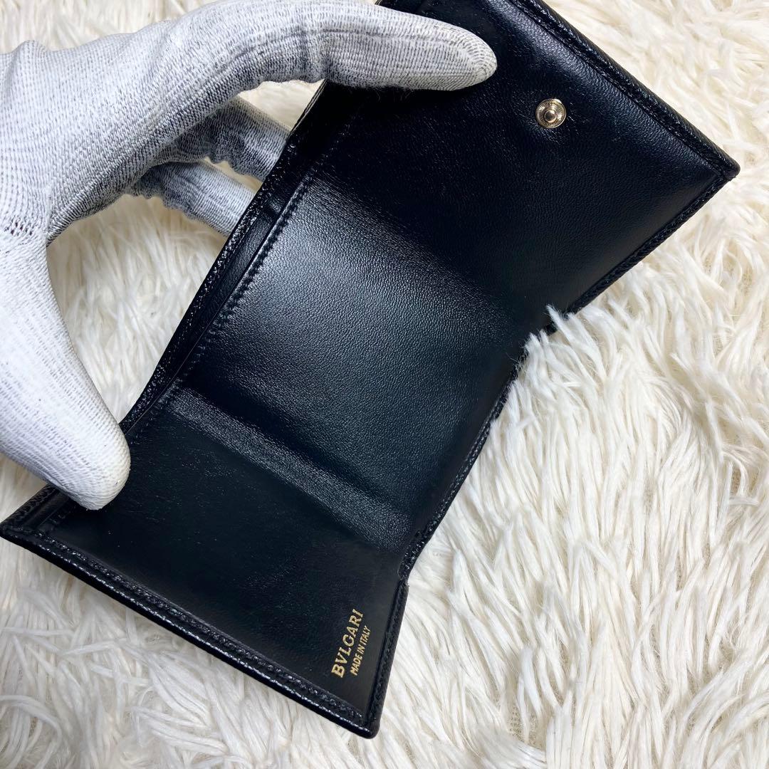 【美品】 ブルガリ 折り財布 ビーゼロワン ロゴクリップ IC内蔵
