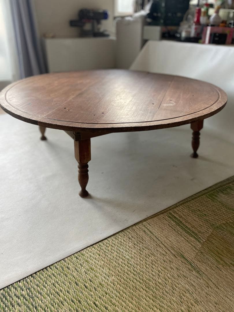 昭和の食卓 天然木 ちゃぶ台 丸テーブル 円卓 和を演出 直径 89.5㎝