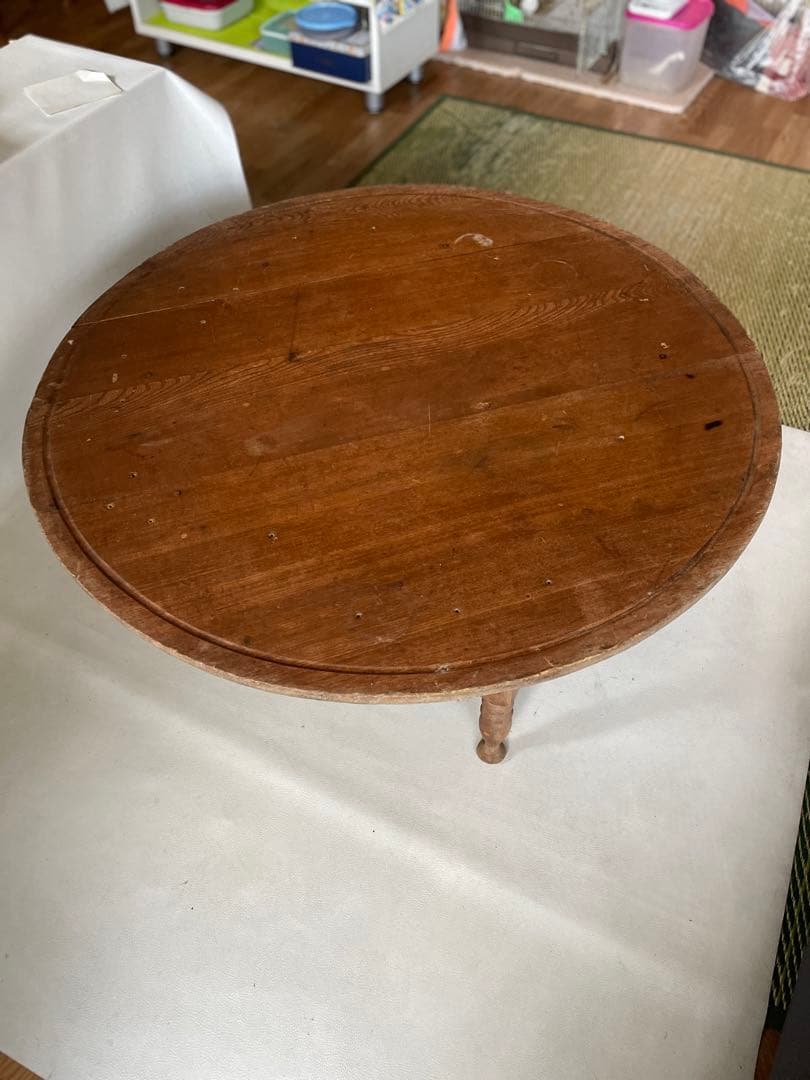 昭和の食卓 天然木 ちゃぶ台 丸テーブル 円卓 和を演出 直径 89.5㎝