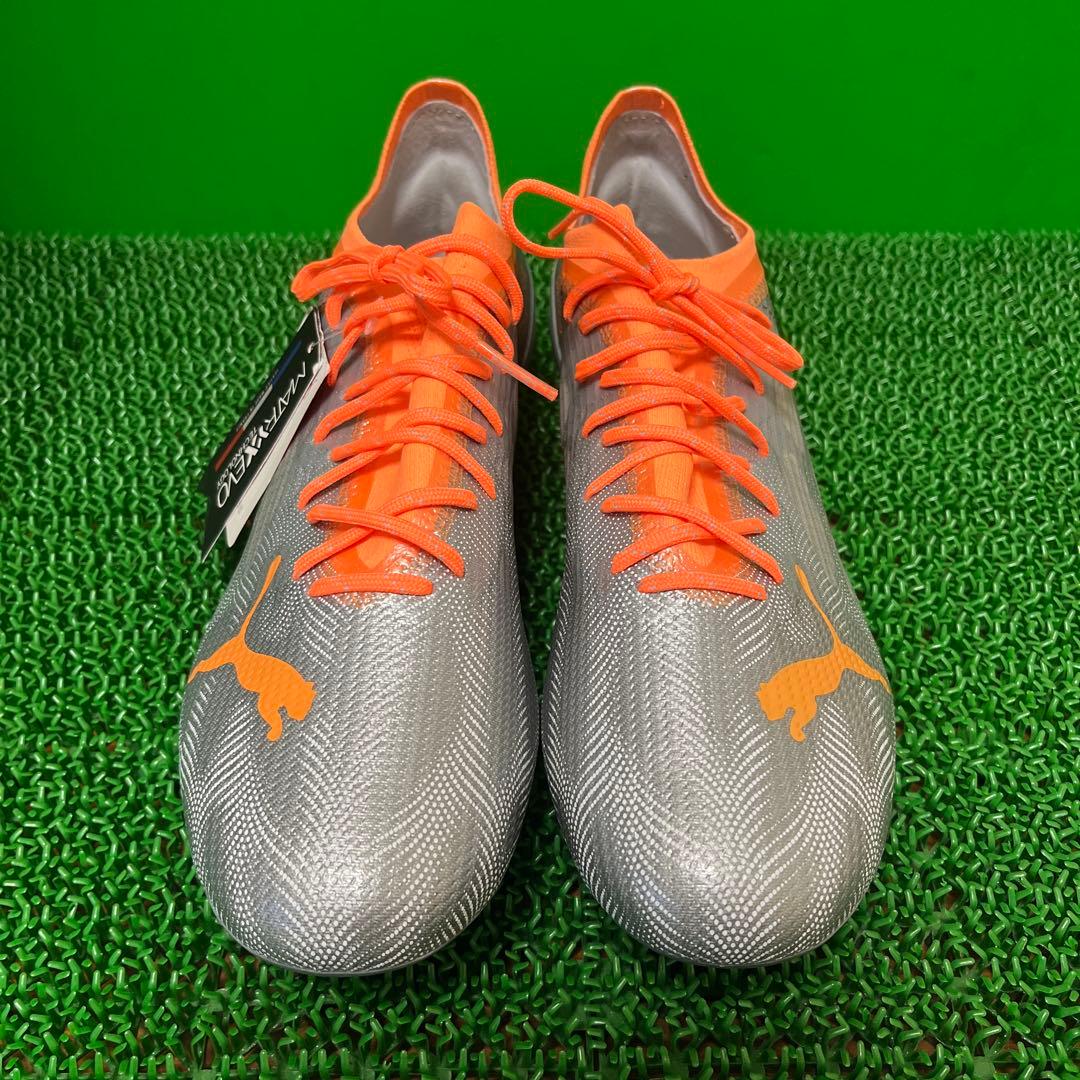 プーマ サッカースパイク ウルトラ 1.4 MXSG(シルバー×オレンジ)