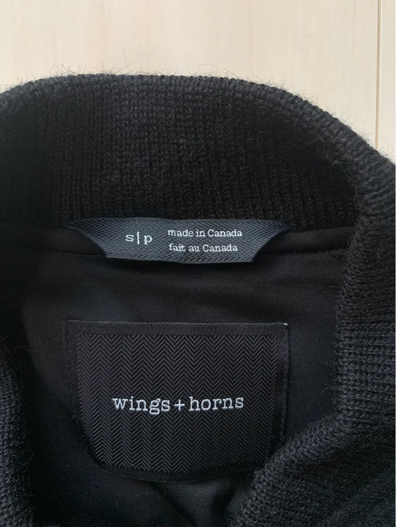 wings + horns ウイングスアンドホーンズ スタジャン S ブラック