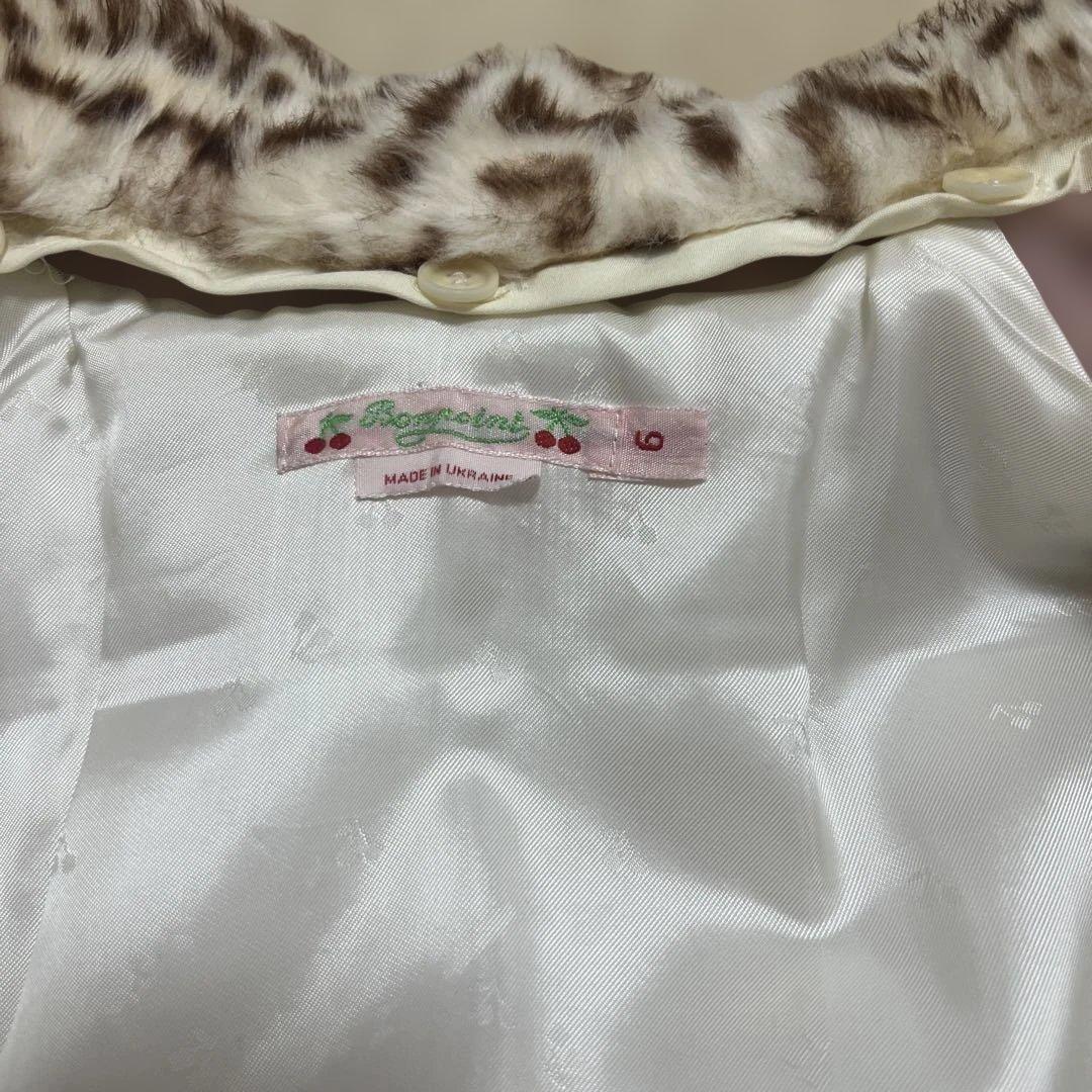 ボンポワン　6A コート（ヒョウ柄襟）