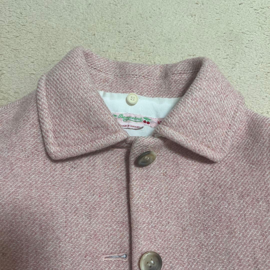 ボンポワン　6A コート（ヒョウ柄襟）