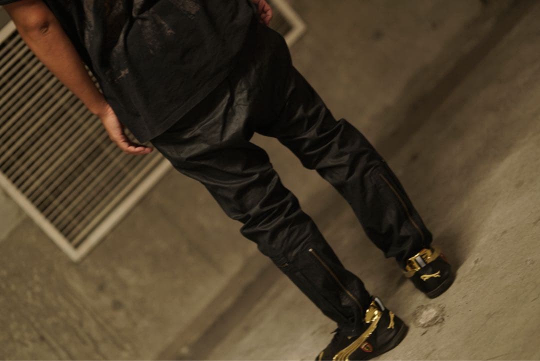 LGB ルグランブルー ジップデザイン パンツ サルエル ブラック