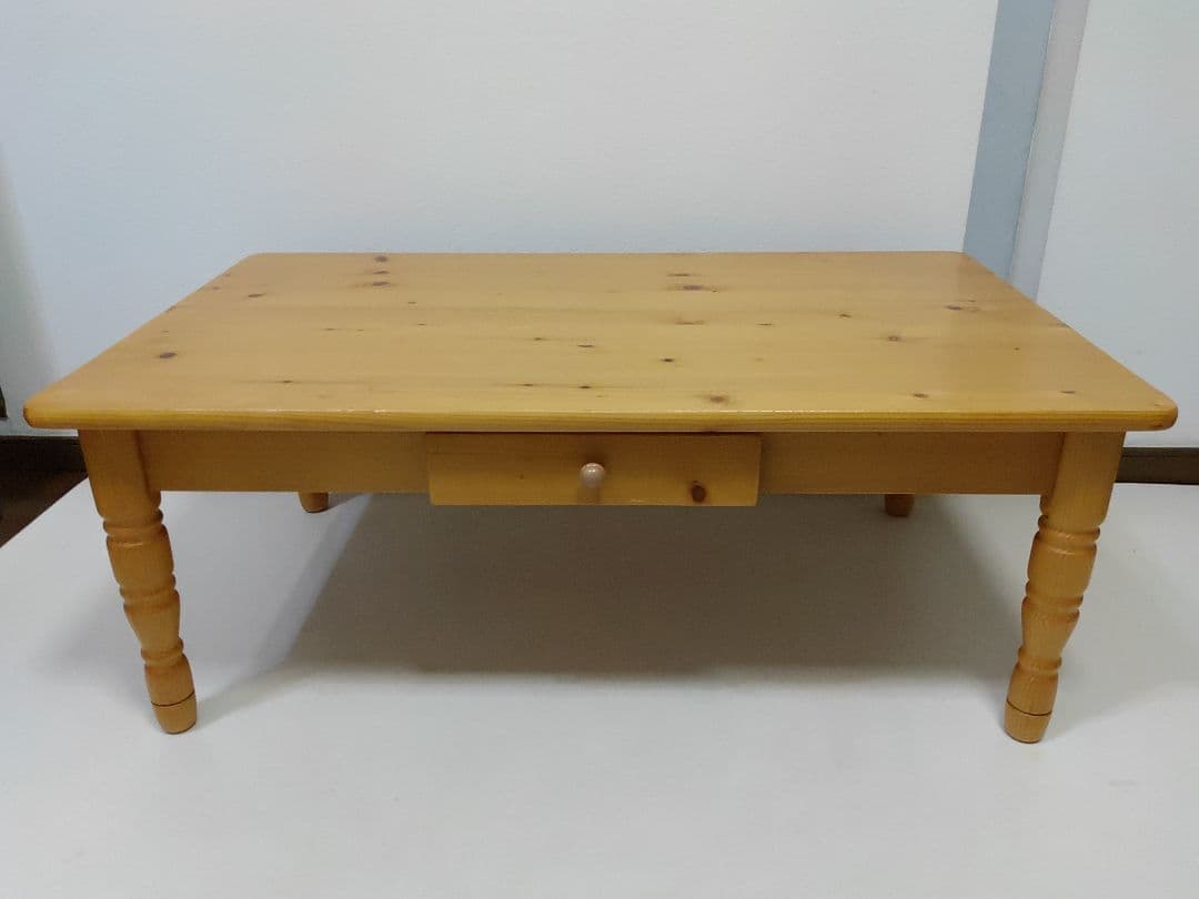 カントリー家具　アメリカンカントリー　ローテーブル　引き出し2杯　送料無料