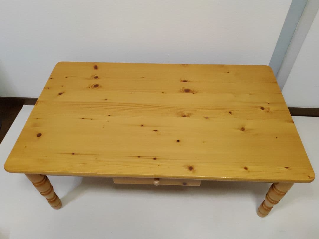 カントリー家具　アメリカンカントリー　ローテーブル　引き出し2杯　送料無料