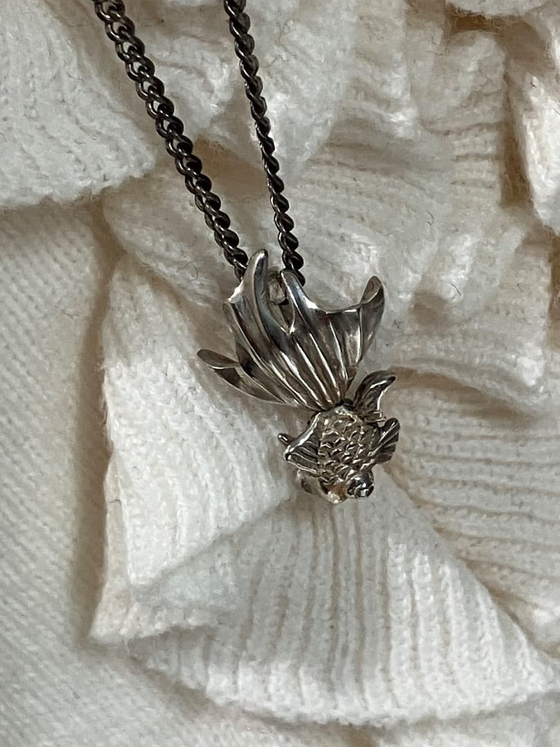 刻印 かすう工房 金魚 ペンダント トップ チャーム