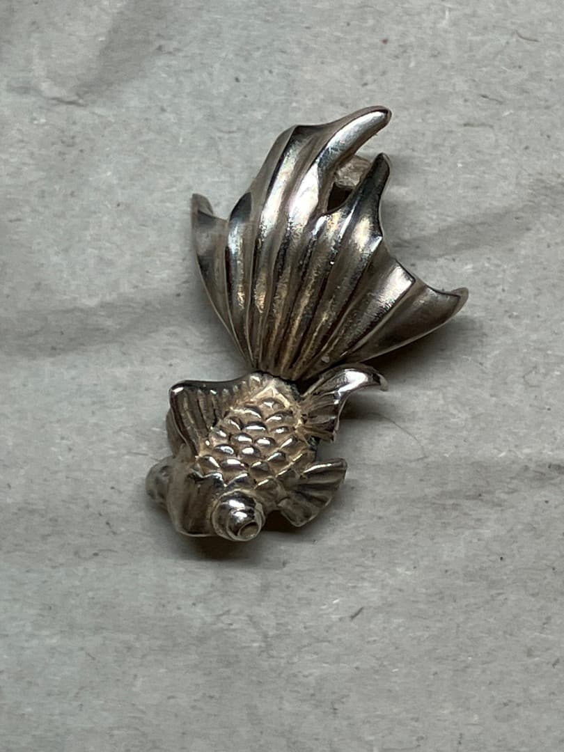 刻印 かすう工房 金魚 ペンダント トップ チャーム