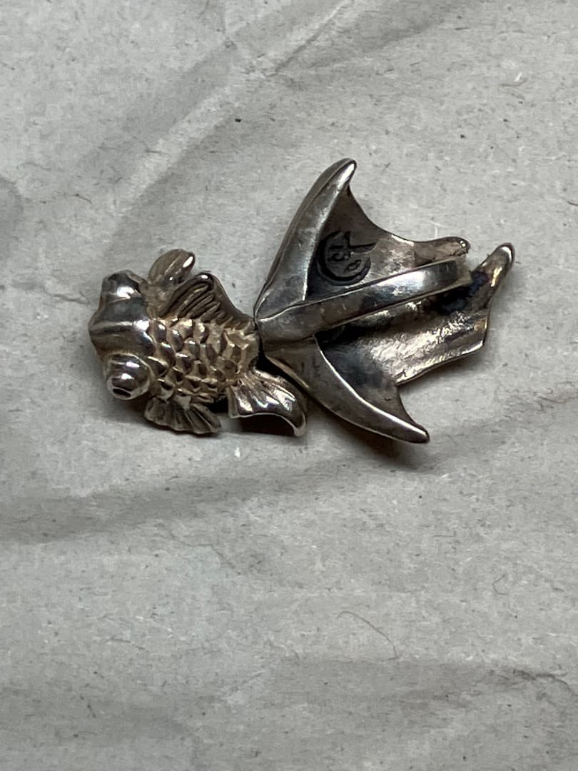 刻印 かすう工房 金魚 ペンダント トップ チャーム