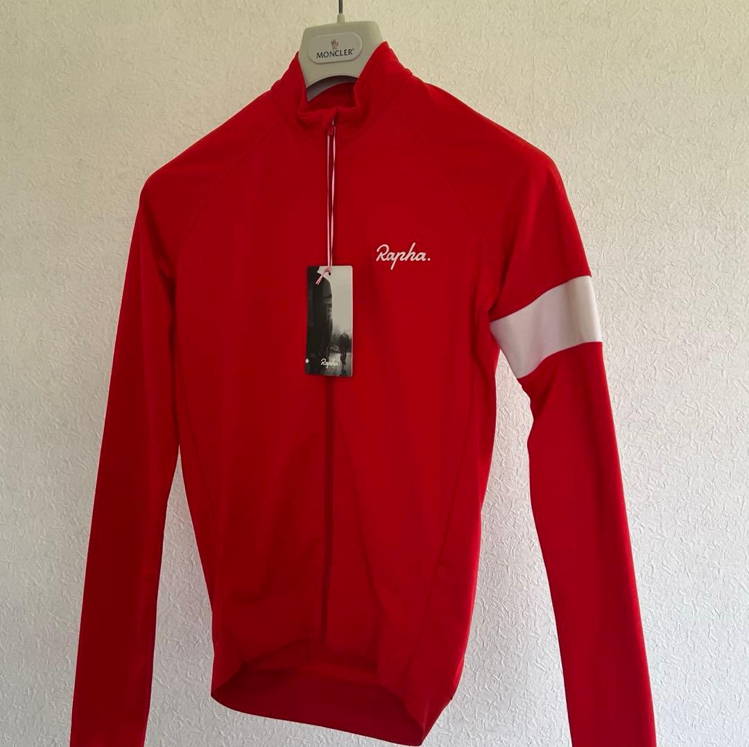 新品 Rapha ラファ サイクリング ジャージ シャツ 赤 白 XS