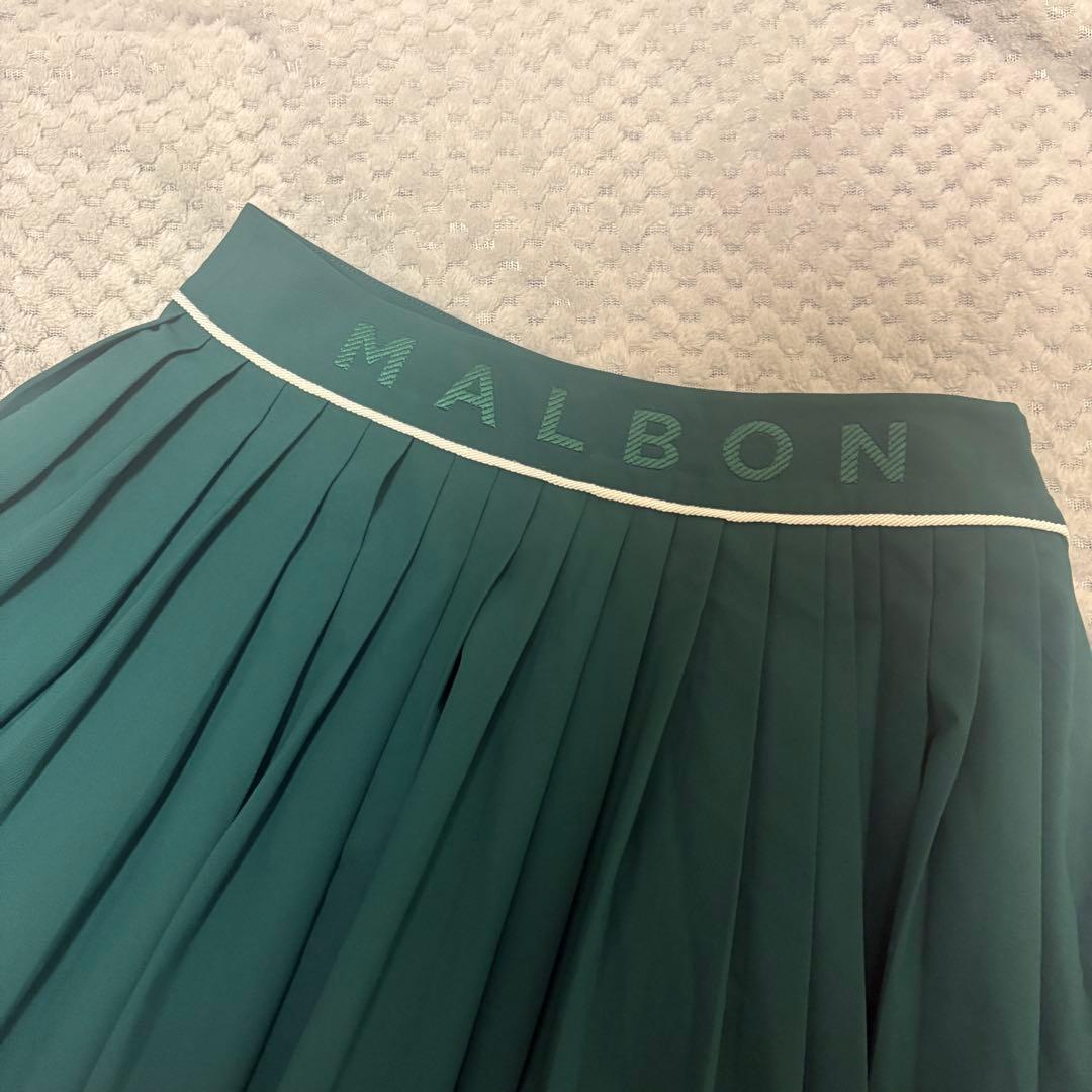 ゴルフウェア マルボンゴルフ アシンメトリー プリーツスカート 64 グリーン