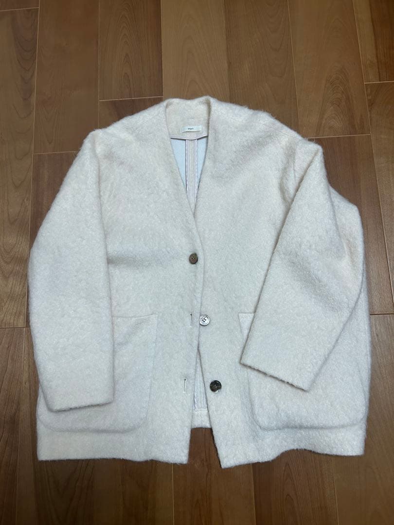 yori ウールモヘアシャギージャケット　ベビーピンク