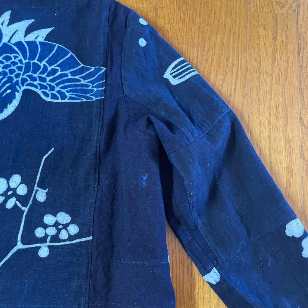 古布藍染ボトルネックジャケット