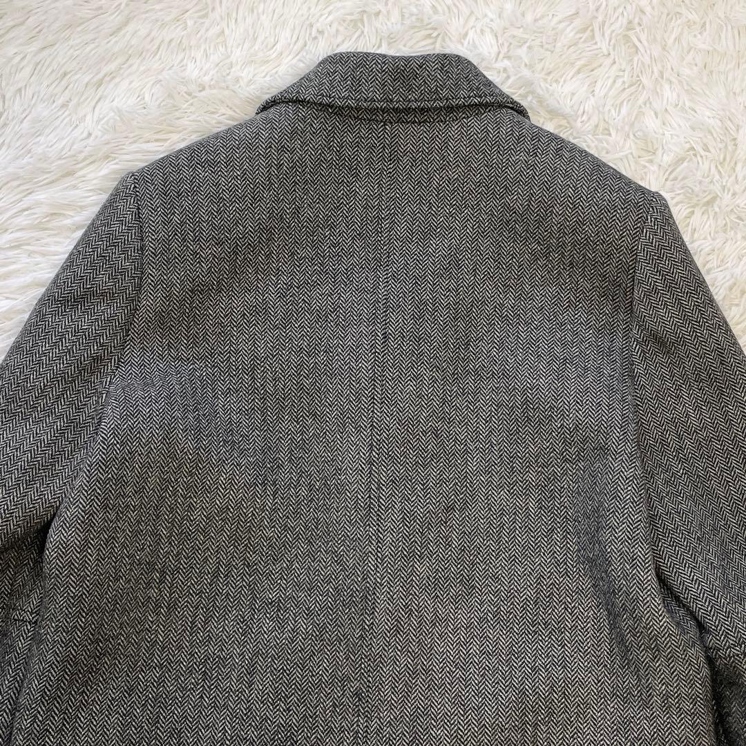 大きいサイズL✨ZARA ザラ チェスターコート ヘリンボーン ダブルブレスト