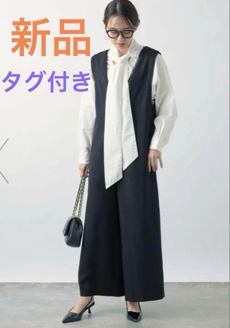 新品　タグ付　ツイードVネックオールインワン　バンヤードストーム