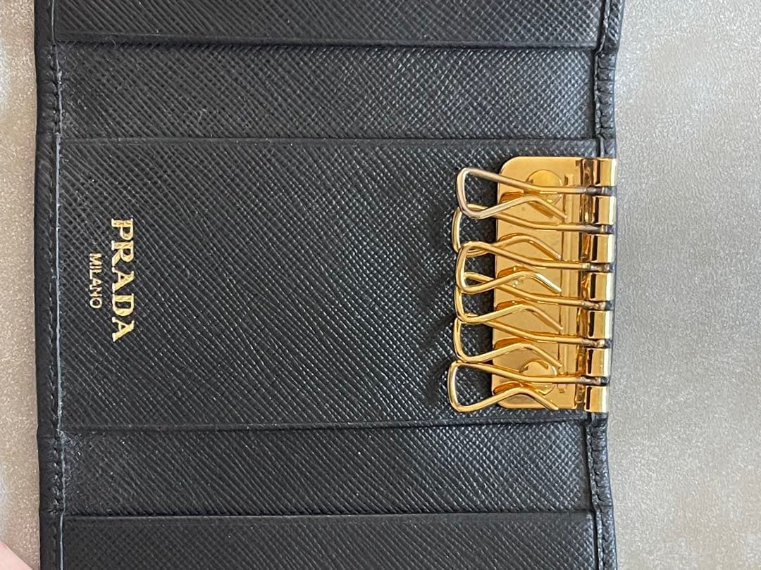 PRADA ブラック ナイロン キーケース