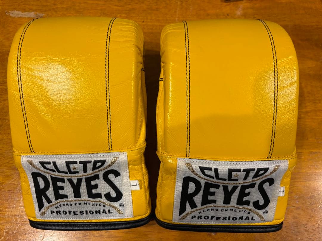 レイジェス　Reyes バッグ打ち用グローブ(ゴム式) Lサイズ　イエロー